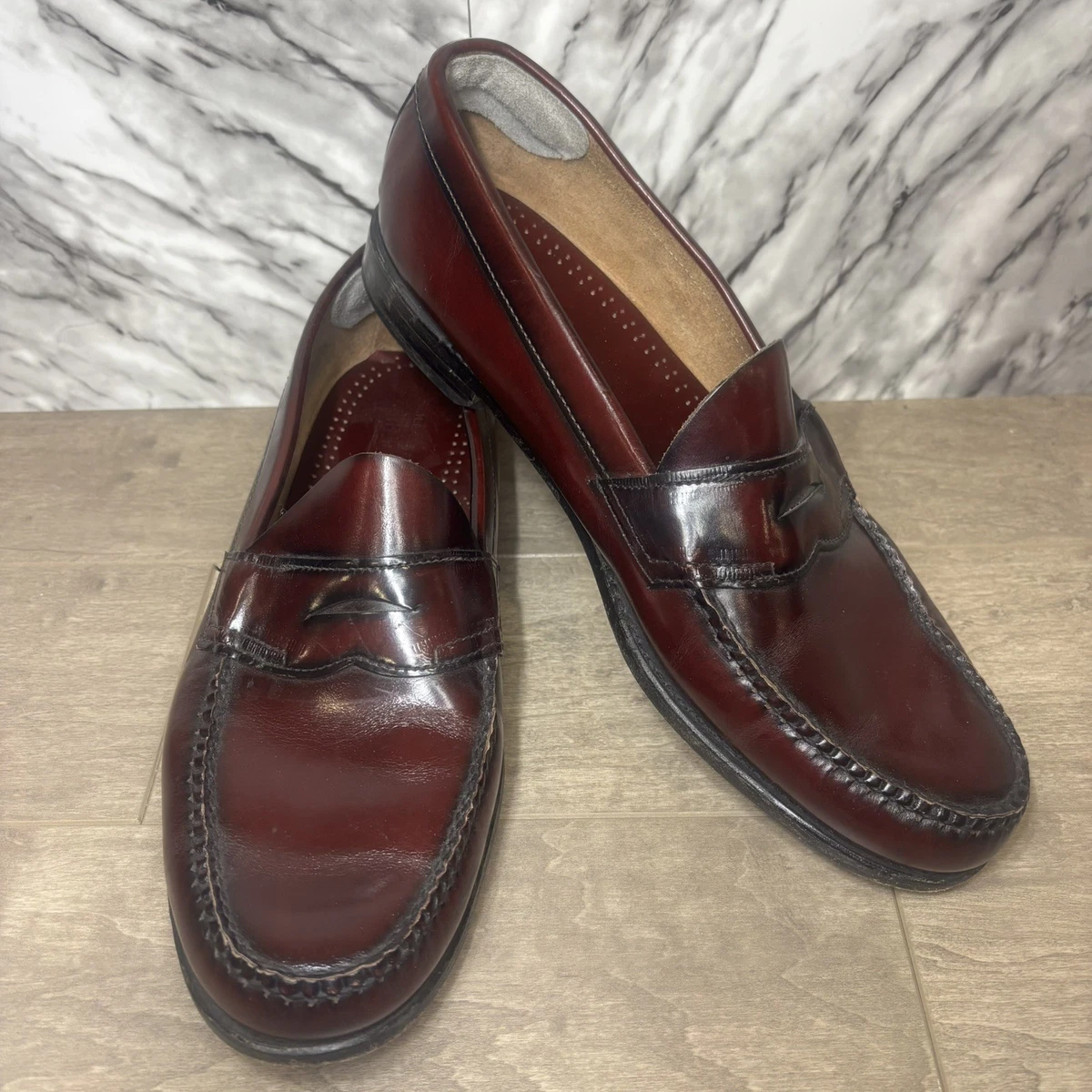 GH BASS WEEJUNS Bradford Moc Toe Loafers Mens 13 D Burgundy Business Casual Mens Layton Lug Weejuns® Tassel Loafer Wine | G.H. Bass main image 2