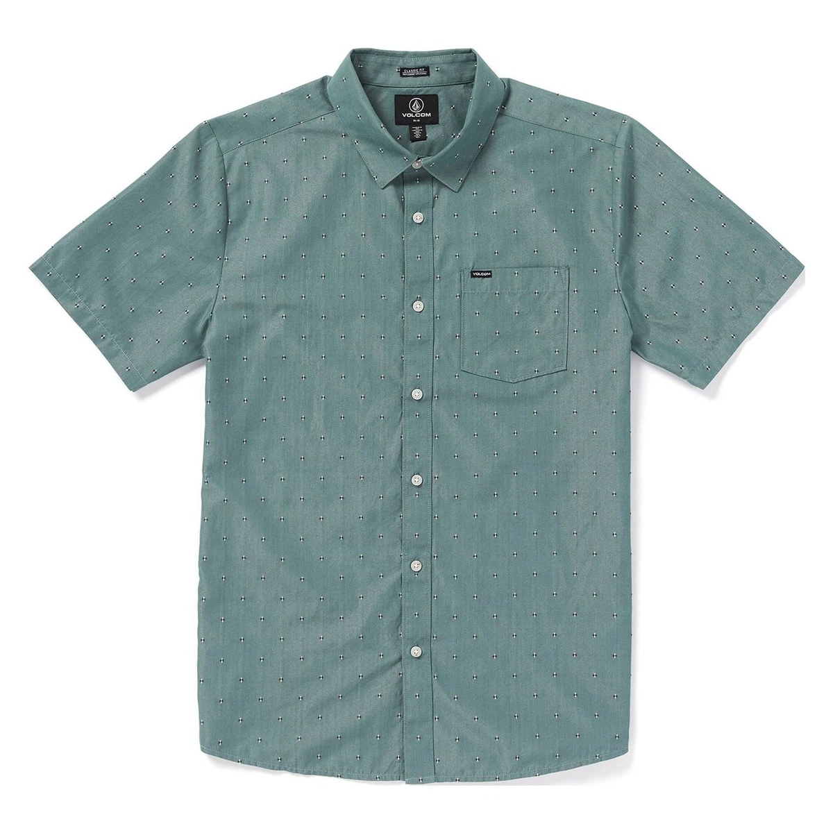 Chemise Volcom Homme – Kaki, Manches Courtes, Boutons, Taille XL – Occasion Parfait état