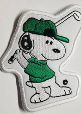 Snoopy Golf  Embroidered Biker Patch approx 3.5x3.5"