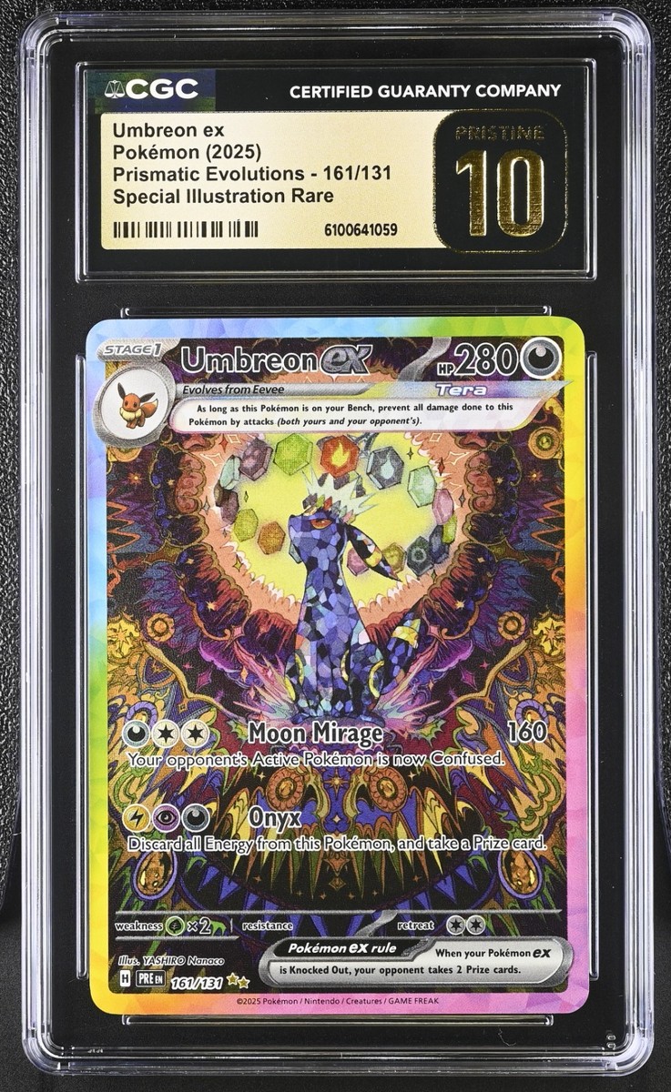 Pokemon Umbreon Ex Prismatic Evolutions 161/131 CGC 10 Pristine | eBay