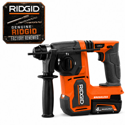 Ridgid R86712B 18V Brushless SDS-Plus Rotary Hammer Tool Only New Fact Renewed