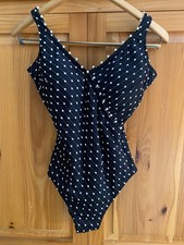NWOT Gottex Black White Pearl Bead Embroidered Swimsuit Resort Elegant - Sz 10