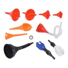 10 Pcs Automotive Funnels Set, Plastic Long Neck Oil Funnels, Snap Funnel3774