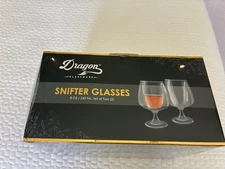 Whiskey, bourbon tasting glasses  Dragon Snifter Glasses.   NEW set of 2