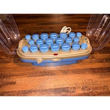 Conair Ion Shine Instant Heat Hair Setter 20 Ceramic Rollers Blue Gold Tested