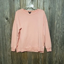 Buffalo David Bitton S Women's Sweatshirt Tunic Top Peach Pink Long Sleeve