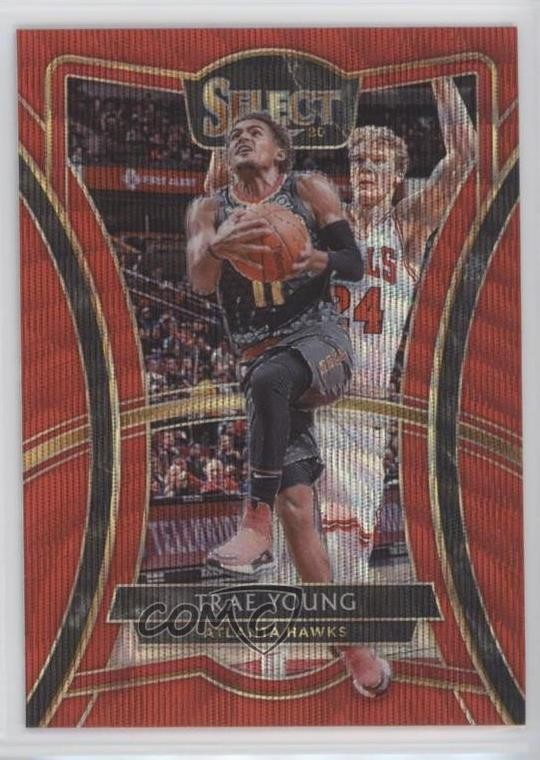 2019-20 Panini Select Premier Level Tmall Red Wave Prizm Trae Young #149 02v3