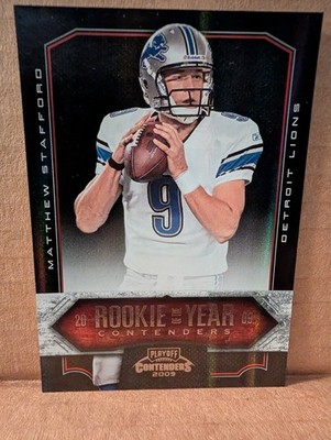 MATTHEW STAFFORD 2009 PLAYOFF CONTENDERS ROY CONTENDERS BLACK RC #/50 *RAMS*