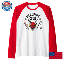 Stranger Things 4 Hellfire Club Logo Raglan Baseball Tee T-Shirt