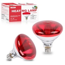 LUCKY HERP Infrared Heat Lamp for Chickens, 250 Watt Red Bulb,