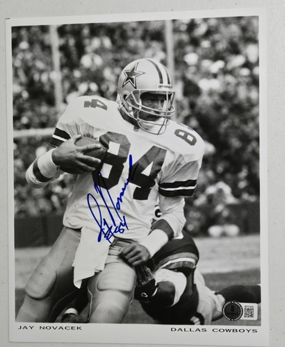 Jay Novacek Signed Dallas Cowboys 8x10 Photo Beckett Auto Wyoming - Afbeelding 1 van 3