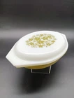 Vintage Pyrex Spring Blossom 063 945 Divided Oval Casserole Dish W/Lid 1 Qt