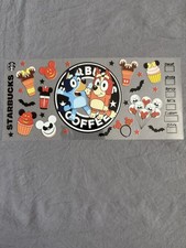 New Halloween Bluey UV DTF Transfer Sticker Wrap DIY Bottles Cup