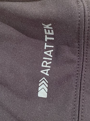 Ariat Tek Hooded Sweatshirt Women's Large Brown w/Teal Accents, Pouch Pocket - Picture 7 of 14