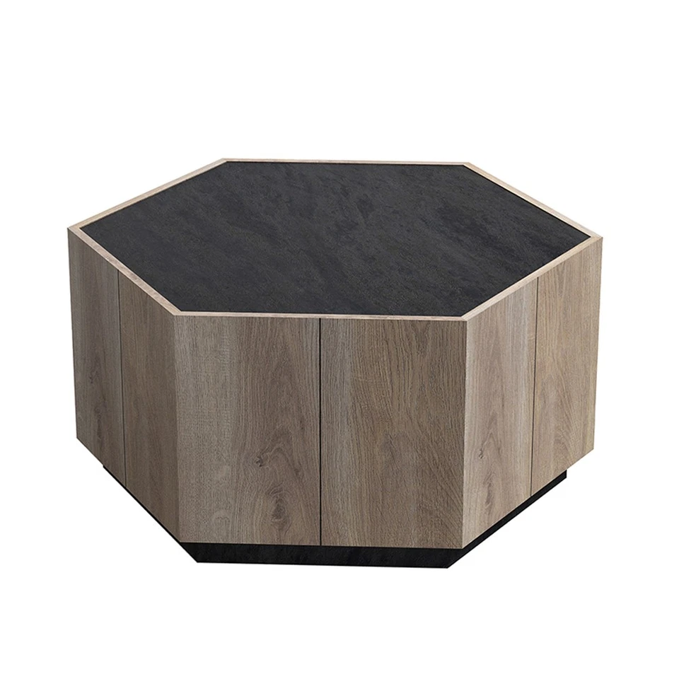 Round Coffee Table with 2 Storage Drawers Center Coffee for Living Room - Image 4 of 4