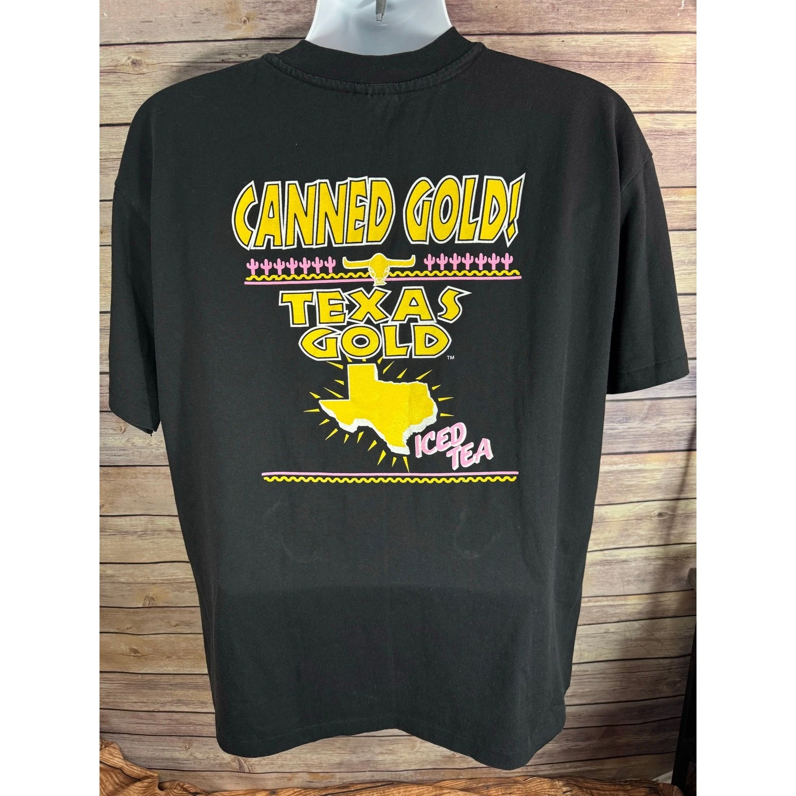 Vintage Texas Gold Iced Tea Shirt Canned Graphic Mens Size XL Hanes