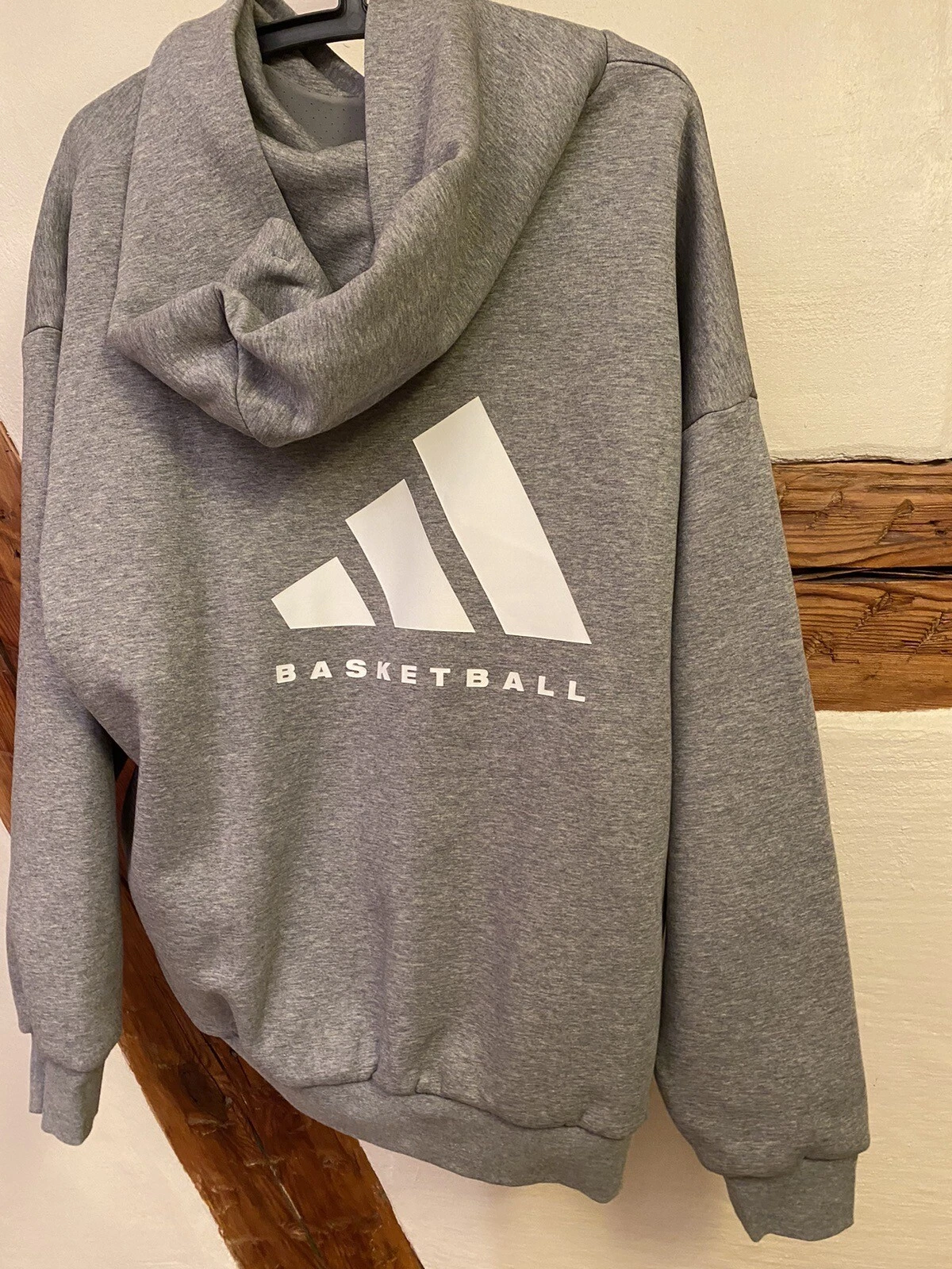 SACAI Felpa con cappuccio Adidas basket Nuova Grigia Taglia L