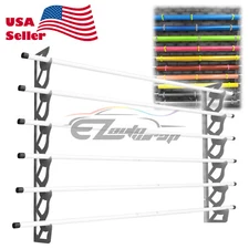 Hold 6 Rolls Media Storage Vinyl Wrap Fabric Decal Wall Rack Mount For 60" Long