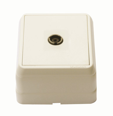 Mutlusan Bron TV Kabel Enddose Stichdose Antennestecker Aufputz Weiss