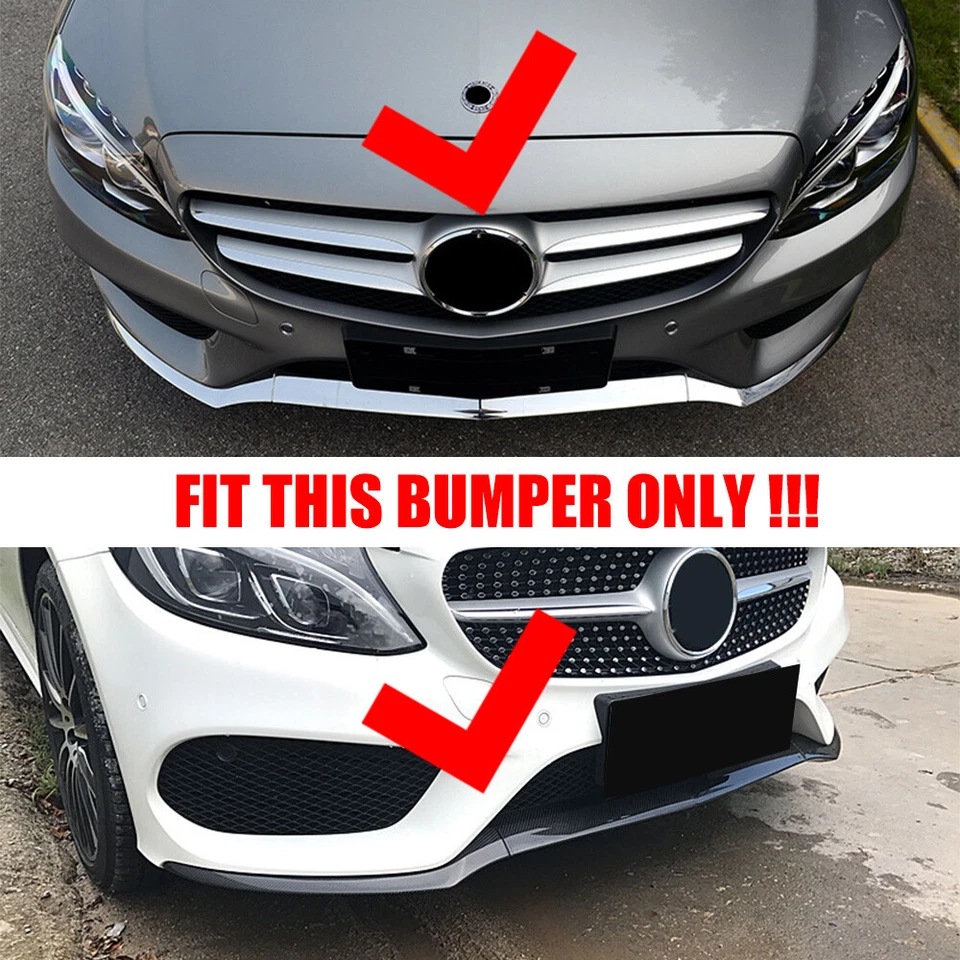 Front Right Bumper Chrome Molding Trim For Mercedes_Benz W205 C300 AMG 2015-2018 - Image 3 of 4