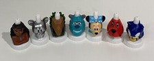Lot of 7 Good 2 Grow Juice Toppers Disney Moana Sonic Clifford Monster Dinosaur