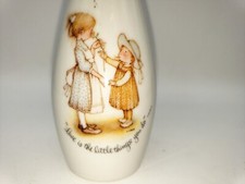 Holly Hobbie White Vase Love Is The Little Things You Do Girls Flowers Vtg