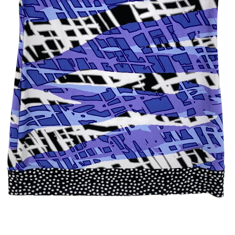 Alfani Long Top Womens Petite Small Abstract Cowl Neck Sleeveless Pullover - Image 3 of 4