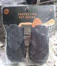 4PCS Puppy Pet Dog Boots Anti-slip Paw Protect Rain Socks Shoes Waterproof Black