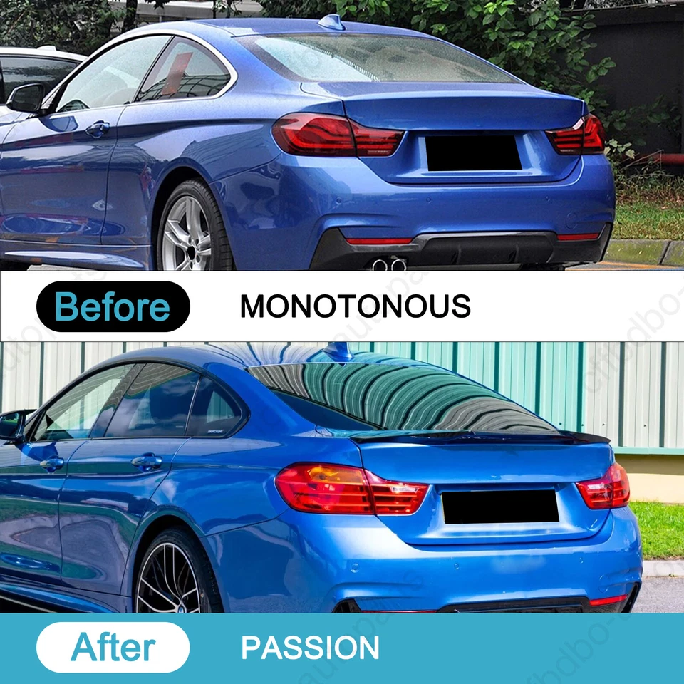 Alerón trasero estilo M4 negro brillante para BMW Serie 4 F36 Gran 2014-2020 Foto 3 de 4