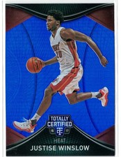 2016-17 Panini Totally Certified JUSTISE WINSLOW MIRROR BLUE #71 HEAT /99