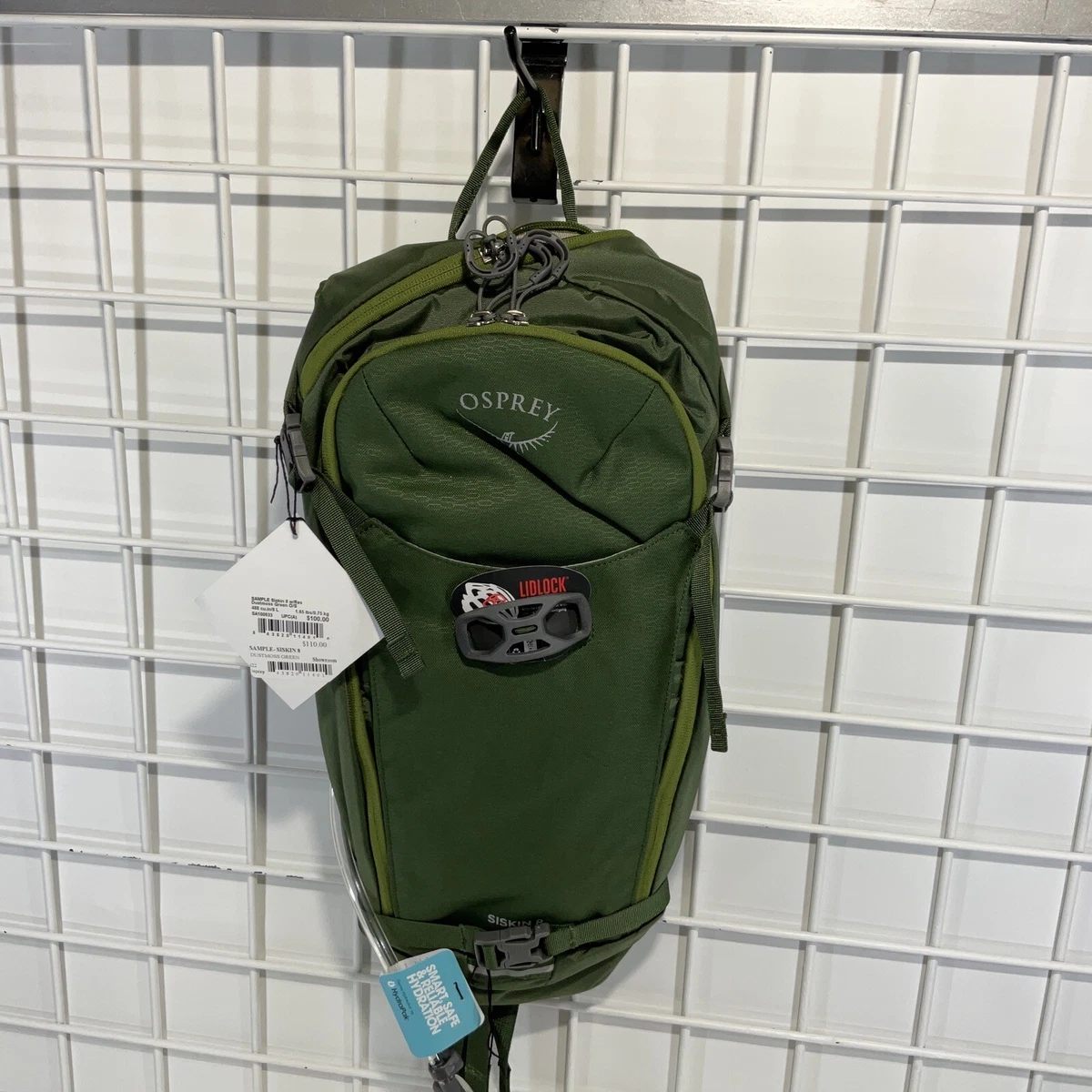 Osprey Siskin 8 Hydration Pack Green 488 Cu.In. Rep Sample $100 | eBay