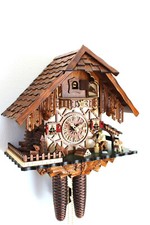 cuckoo clock black forest 8 day original german wood chopper new