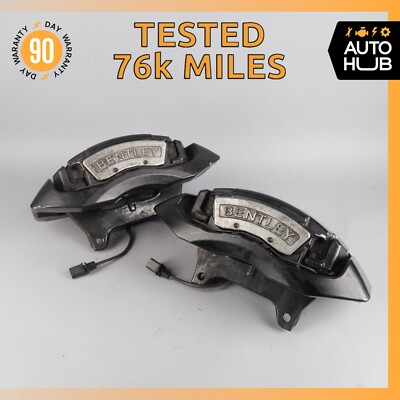 03-13 Bentley Continental Flying Spur Front Brake Calipers Left and Right OEM