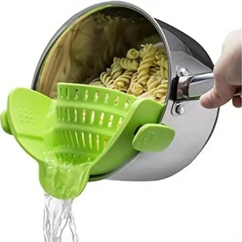 Passoire en Silicone Clipser Mailles Fines Égouttage Pâtes Légumes Casserole Bol - Picture 12 of 17