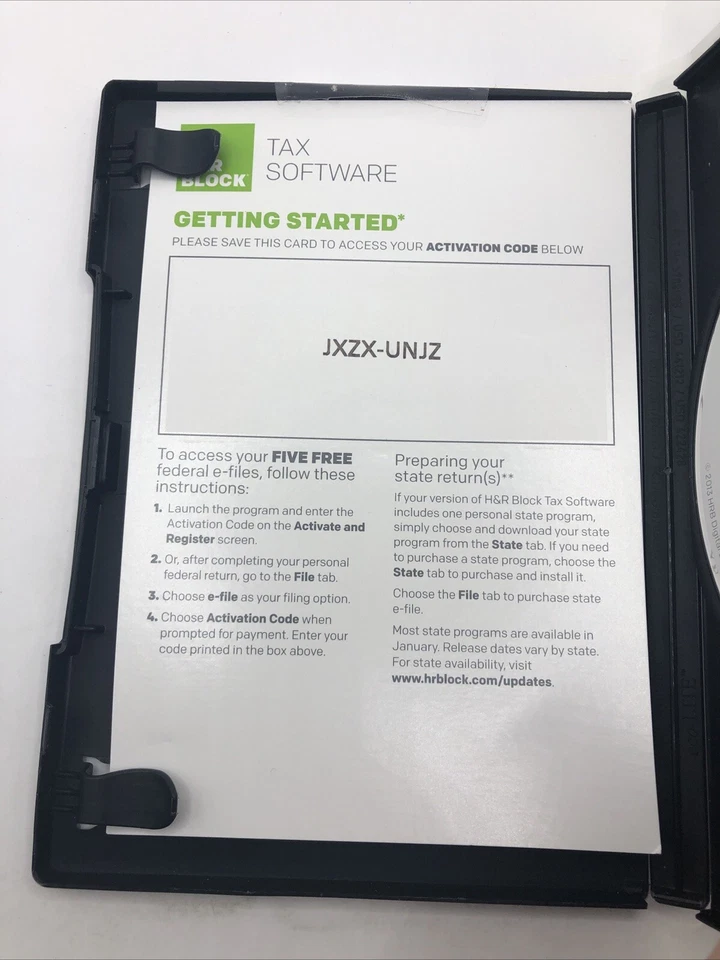 2018 H&R Block Basic 1040 Federal turbo formerly Tax Cut New CD sealed DVD case! - Image 2 of 4