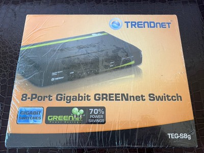 TRENDnet TEG-S8g 8-Port Unmanaged Gigabit GREENnet Desktop Switch - Sealed New!