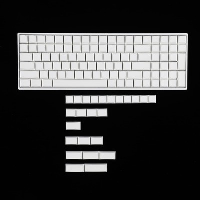 124 Key White Blank ZDA XDA V2 Keycaps PBT Keycap for MX Keyboard 104 87 61 M...