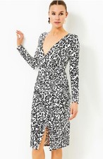 Lilly Pulitzer NWT Odella Midi Dress Coconut Lets Pawty 198 Size 10