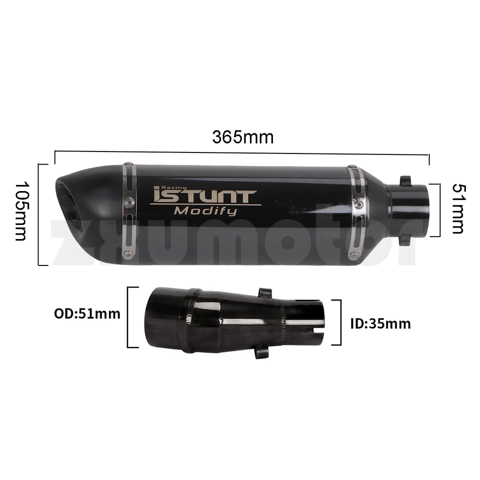 Motorcycle Exhaust Link Pipe Muffler For Kawasaki Ninja 250R Z250 Z300 2008-2018 - Image 2 of 4