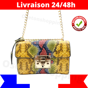 pochette effet serpent