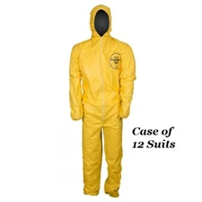 12 DuPont Tyvek QC127S Chemical Hazmat Painting Coveralls Protective Bunny Suits