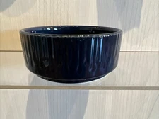 Whisker City Ceramic Cat Bowl Navy 5" Across 2” Deep