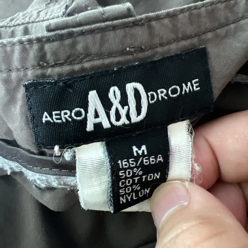 Pantalones A&D AeroDrome Mujer Medianos Marrón Carga Recortados Sólidos Informales Foto 3 de 4