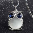 Halskette Eule Kette Anhänger Schmuck Frau Frauen Dame Damen Geschenk Silber
