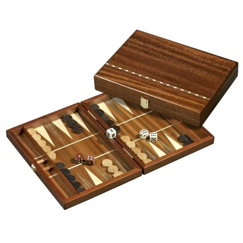 Backgammon - Kassette - Aristomenis - Holz - klein - Bild 1 von 4