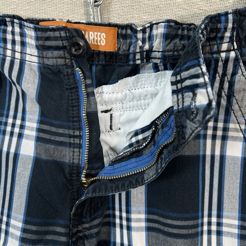 Vintage Lee Checked Cargo Shorts W29 Multi Colour Check Tartan Cotton Beach - Picture 7 of 16
