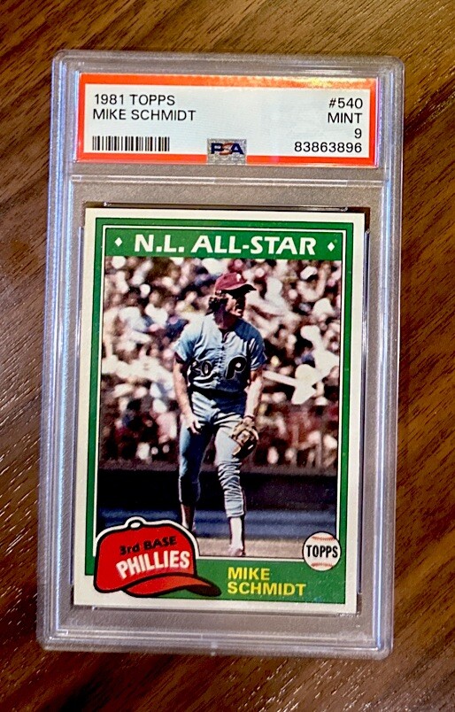 1981 Topps #540 Mike Schmidt Philadelphia Phillies HOF PSA 9 MINT