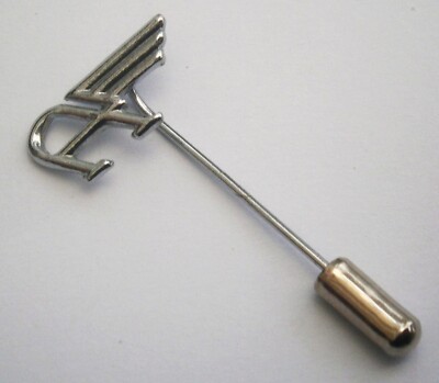 S670) Vintage geflügelter Buchstabe A Logo Monogramm Name Werbeschild Anstecknadel