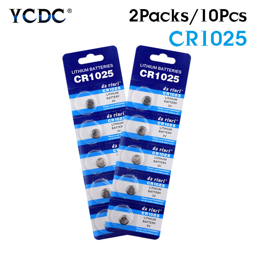 High Energy CR1025 3V Button Coin Cell Battery Bulk Lot 10Pcs For Watch Toy F5D