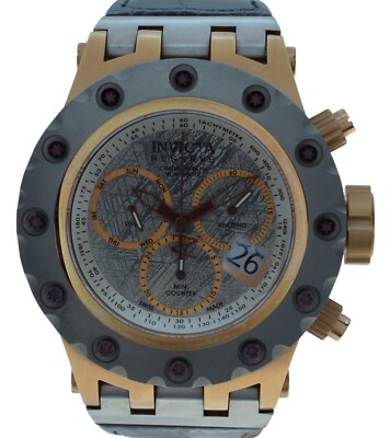 Men's 52mm Invicta Reserve Subaqua LE Meteorite Rose/ Leather - Main Image